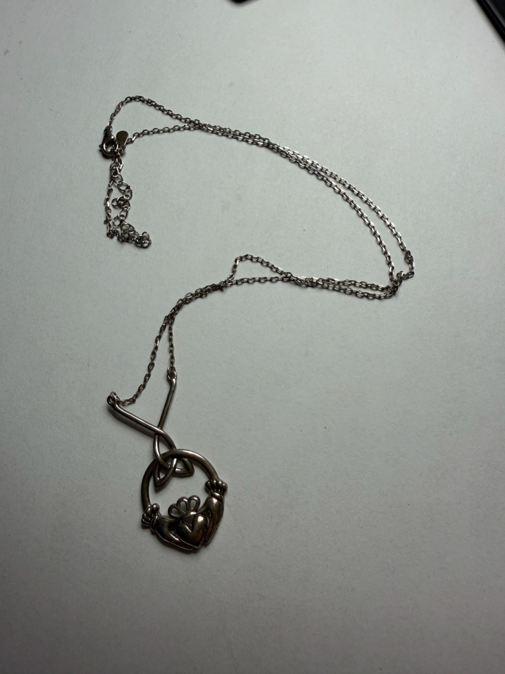 Sterling Silver Celtic Knot Pendant Necklace - Silver